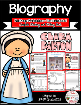 Preview of Clara Barton Biography Unit ~ 95 pages!