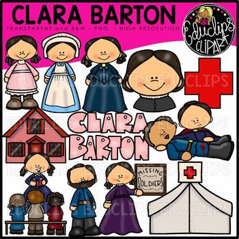 Preview of Clara Barton Clip Art Set {Educlips Clipart}