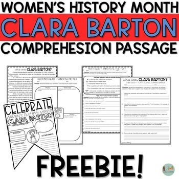Preview of Clara Barton Comprehension Passage FREE