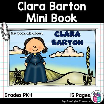 Preview of Clara Barton Mini Book for Early Readers: Women's History Month