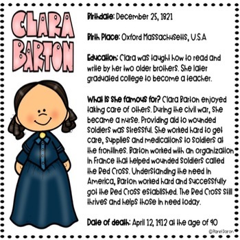  A Brief Biography of Clara Barton eBook : Bacon-Foster