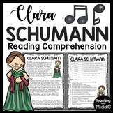 Composer Clara Schumann Biography Reading Comprehension Worksheet