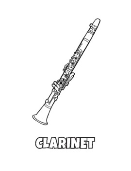 Preview of Free Coloring Sheet - Clarinet