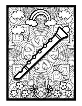 clarinet coloring page