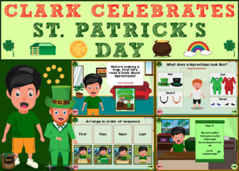 Preview of Clark Celebrates St. Patrick's Day! (Interactive Book) Boom Cards