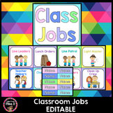 Classroom Jobs (Rainbow Pastel) EDITABLE