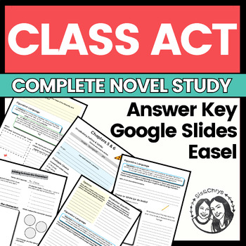 Preview of Class Act by Jerry Craft - Printable + Digital Novel Study