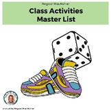 Class Activities Master List