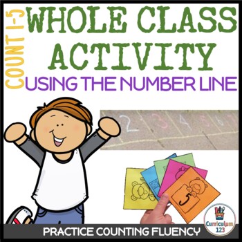 Preview of Interactive Class Activity Counting Fluency 1-5 Activities Word Wall & Worksheet