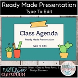 Class Agenda Education Classroom Ready Made Presentation R