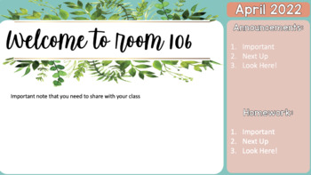 Preview of Class Agenda Template