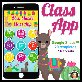 Preview of Class App - Llamas | Google Slides