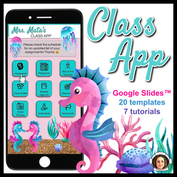 Preview of Class App - Ocean | Google Slides