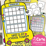 Class Attendance Poster - Who is at school today? Bus