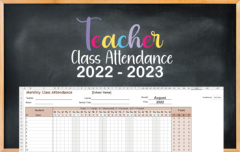 Preview of Class Attendance Sheet Chat - Editable