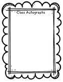 Class Autograph page