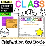 Class Awards - Celebrate (Blank) End of the Year Certifica