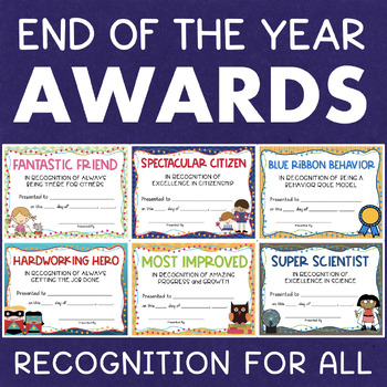 Preview of Class Award Certificates End of the Year Awards Superlatives Student Recognition