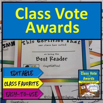 Preview of Class Awards | Let Your Class Vote Activity {Editable} | End of Year Awards