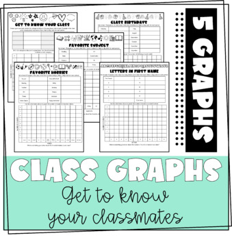 Preview of Class Bar Graphs | Get to Know You | Back to School