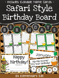 Class Birthday Board - Safari Style Theme {Jungle and Anim