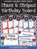 Class Birthday Board - Stars and Stripes Theme {Red, White