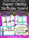 Class Birthday Board - Super Sassy Theme {Bold and Zebra Print}