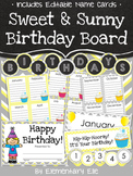 Class Birthday Board - Sweet and Sunny Theme {Yellow and Grey}