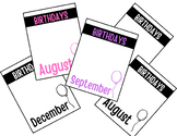 Class Birthday Flip Chart (Both colorful options & B&W options)