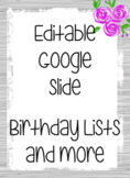 Class Birthday Sheet Farmhouse Shiplap and Floral Editable