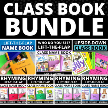 Preview of Class Books Bundle - Beginning of the Year Activities - Name Activity Books