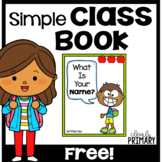 Class Book FREE | Names | First Week and Back to School Ac