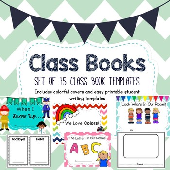 Preview of Class Book Template Set