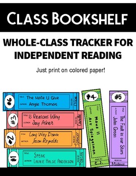 Preview of Class Bookshelf: Whole-Class Independent Reading Log/Tracker