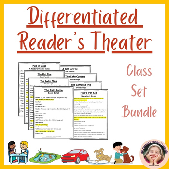 Preview of Differentiated Multileveled Decodable Readers Theater Script 1st Grade ELA