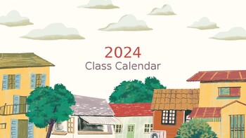 Class Calendar 2024 Educational Presentation: Organized and Informative