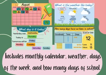 Preview of Class Calendar editable Canva template