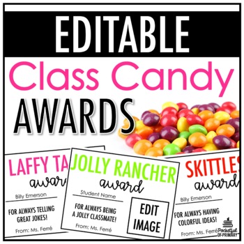 Preview of Class Candy Awards | EDITABLE