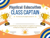 Captain Award: Class Captain for Physical Education