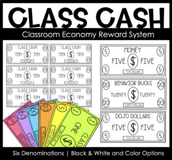 Preview of Class Cash | Classroom Economy Rewards System | Money | Dojo Dollars