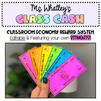 Preview of Class Cash Reward System - EDITABLE with Bitmojis!