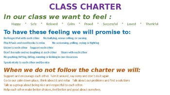 Preview of Class Charter - RULER