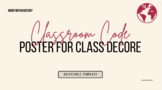 Class Code - Poster for Teachers