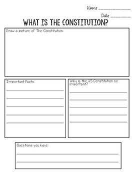 Preview of Class Constitution Template