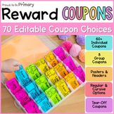 Classroom Reward Coupons & Group Incentives for Classroom Management - EDITABLE
