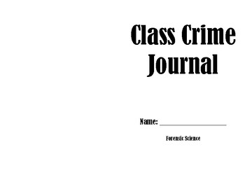 Preview of Class Crime Journal