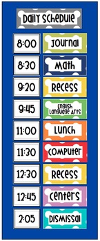 Schedule Pocket Chart