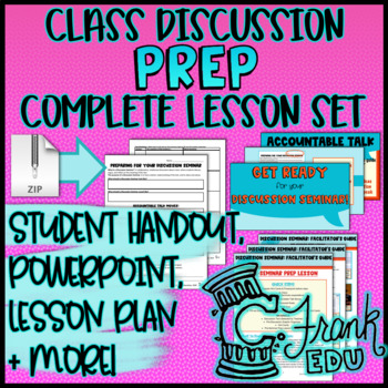 Preview of Class Discussion Prep Lesson: Materials & Templates (Handout/PPT/Lesson Plan/+)