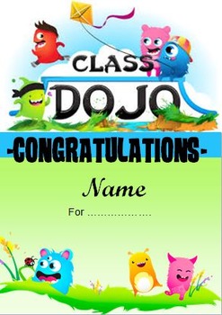 Preview of Class DoJo Certificate