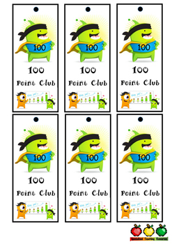 Preview of Class Dojo 100 point club